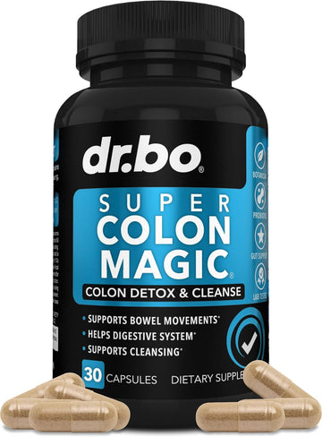 Colon Cleanser Detox for Weight Flush - 15 Day Colon Cleanse Pills & Probiotic - Fast Natural Laxative, Constipation Relief, Bowel Movement Supplements for Intestinal Stomach Bloating Gut Loss Support