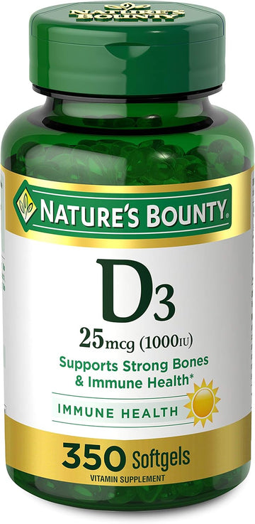 Nature'S Bounty Vitamin D3 1000 Iu Softgels, 350 Count