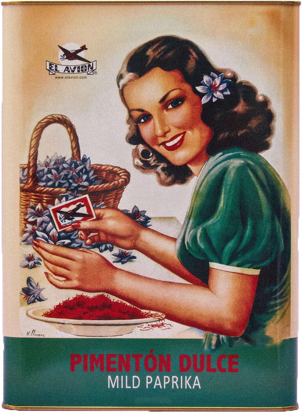 El Avion Vintage Mild Paprika In Retro Tin (75G)