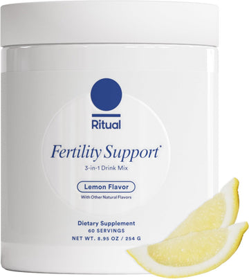 Ritual Fertility Support 3-In-1 Drink-Mix Formulated To Support Conception Outcomes With Clinically-Studied Ingredients (Coq10, Nac, Myo-Inositol) And Designed With An Ob/Gyn. 60 Servings