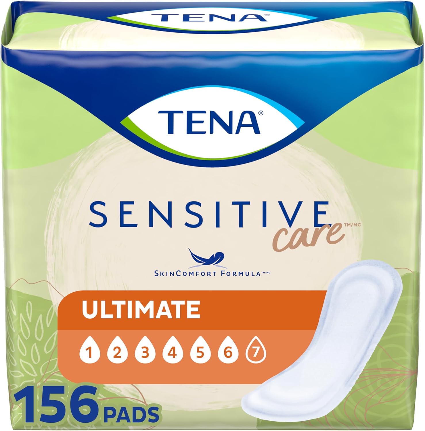 Tena Incontinence Pads, Bladder Control & Postpartum For Women, Ultimate Absorbency, Regular Length, Intimates - 156 Count