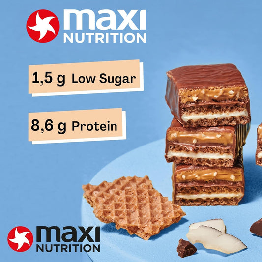Maxinutrition Milk & Hazelnut Protein Waffle Bar, 175 Kcal, 8.9G Protein 12 X 40G Bars