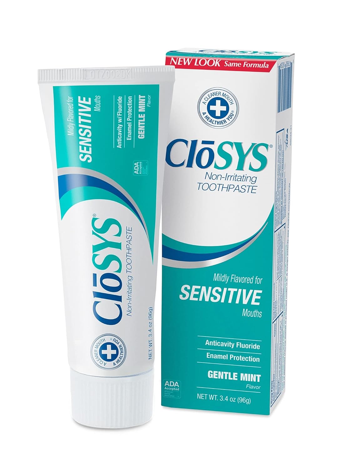 CloSYS Fluoride Toothpaste, 3.4 Ounce, Travel Size, Gentle Mint, TSA Compliant, Whitening, Enamel Protection, Sulfate Free