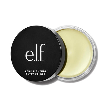 E.L.F. Acne Fighting Putty Primer, 0.74 Oz, Infused With 1.8% Salicylic Acid, Helps Prevents Future Breakouts & Reduces Redness, Natural Finish