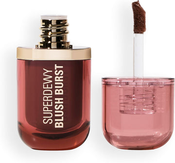 Revolution Superdewy Liquid Blush Burst, Buildable Colour For Cheek, Serum Formula With Peptides & Hyaluronic Acid, Vegan & Cruelty-Free, Caramel Cooler Bronze, 4.2Ml