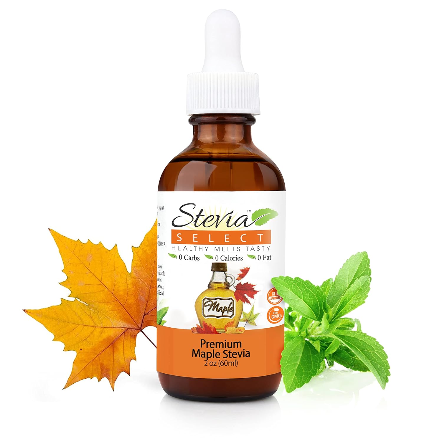 Stevia Select Maple Stevia Extract Liquid - Zero Calorie Sweetener - All Natural Liquid Stevia Extract Sweetener Liquid - Pure Stevia Liquid Sweetener - Keto Sweetener & Sugar Alternative 2 Oz