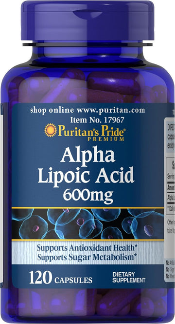 Puritan's Pride Alpha Lipoic Acid 600 Mg, 120 Count