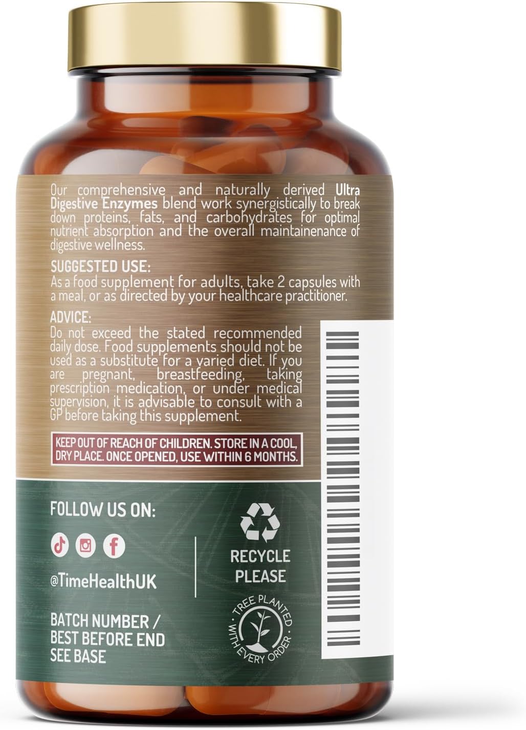 Ultra Digestive Enzymes Complex – Natural & Comprehensive 18 Enzyme Formula – for Bloating Relief, Regular Movements and Overall Digestion – 120 Capsules – UK Made – Zero Additives : Amazon.co.uk: Health & Personal Care