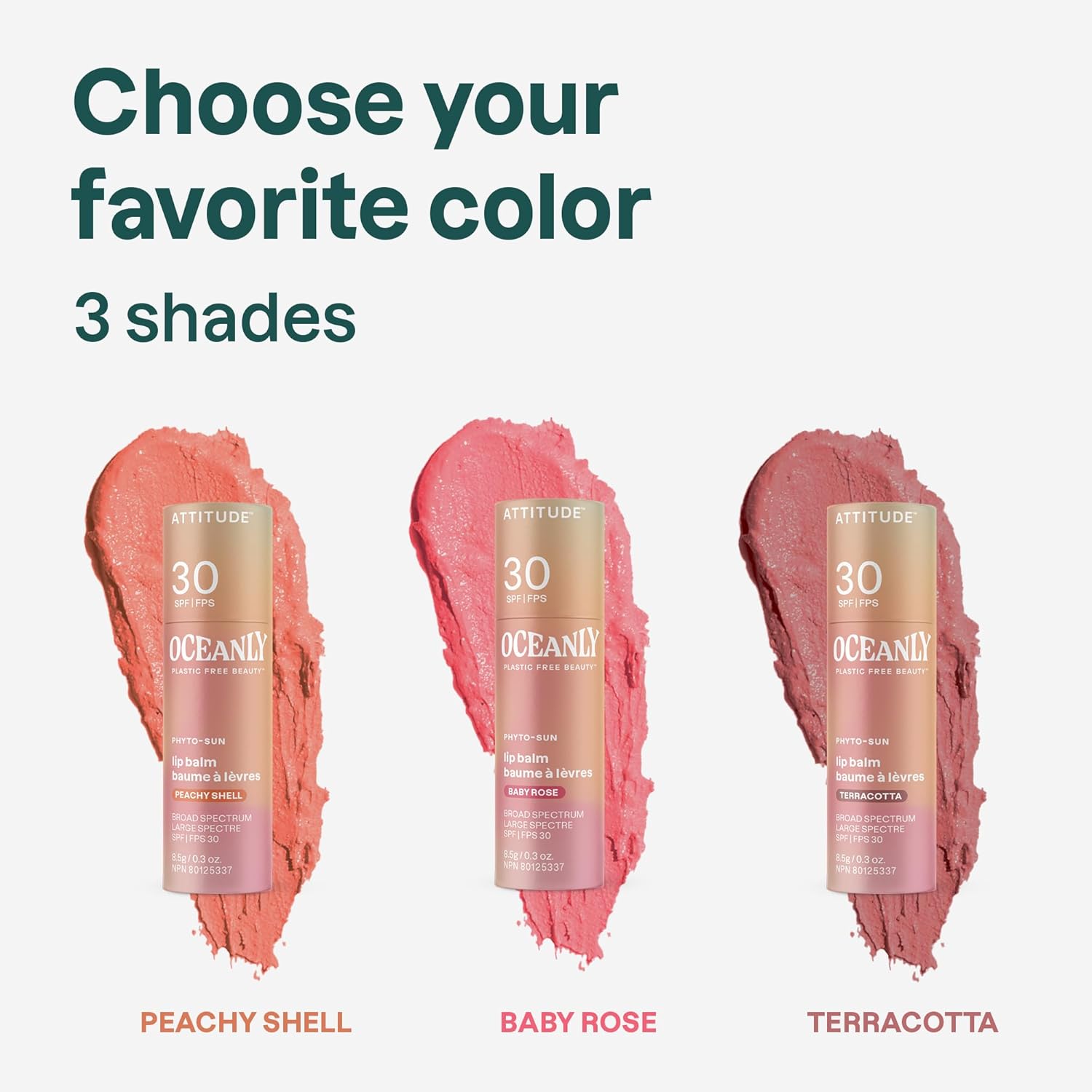 Attitude Oceanly Tinted Lip Balm With Spf 30, Ewg Verified, Plastic-Free, Broad Spectrum Uva/Uvb Protection With Zinc Oxide, Vegan, Unscented, Terracotta, 0.3 Ounce : Beauty & Personal Care