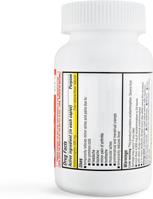 Timely Acetaminophen 500 MG Tablets 200 Count - Extra Strength Pain Relief - Compared to The Active Ingredient in Extra Strength Tylenol - Menstrual Cramps, Fever Reducer, Minor Pain of Arthritis