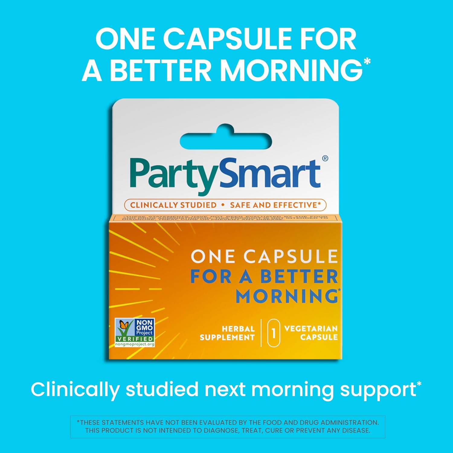 Himalaya Partysmart, One Capsule For A Better Morning After Drinking, Plant Based, Liver Support, Alcohol Breakdown, Clinically Studied, Non-Gmo, Herbal Supplement, 10 Capsules : Health & Household