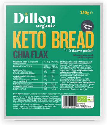 Dillon Organic Chia Flax Keto Bread 250 G
