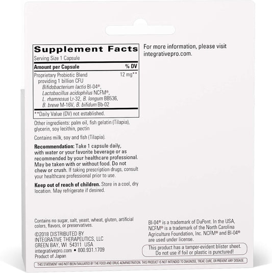 Integrative Therapeutics Pro-Flora Concentrate - Gut Health Probiotics For Men & Women* - Digestive Support* - Intestinal Care Support With Probiotic Pearls Technology* - Shelf Stable - 90 Capsules