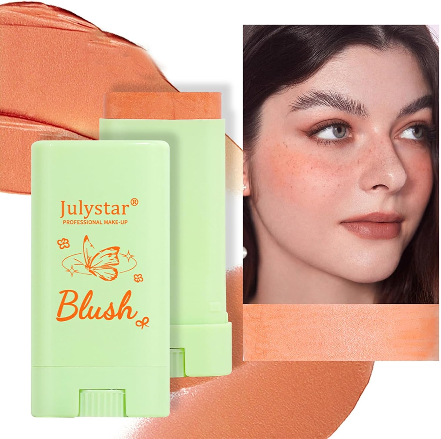 Julystar Natural Matte Cream Blush 15G Blush Cream Stick For Cheeks Long Lasting Easy To Apply For All Skin Types