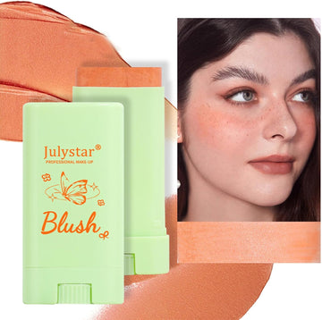 Julystar Natural Matte Cream Blush 15G Blush Cream Stick For Cheeks Long Lasting Easy To Apply For All Skin Types