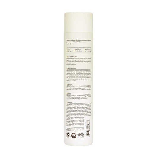 Sun Bum Curls & Waves Shampoo | Vegan and Cruelty Free Moisturizing Hair Wash for Wavy and Curly Hair | 10 oz