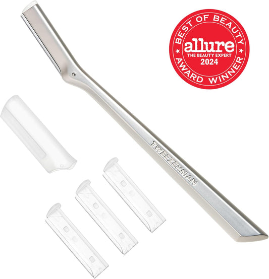 Tweezerman Facial Razor Replacement Blades (4-Pack), Silver