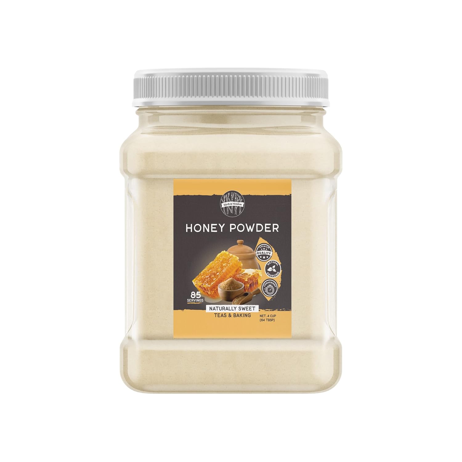 Birch & Meadow 24 Ounces Of Honey Powder, Tea Sweetener, Naturally Sweet