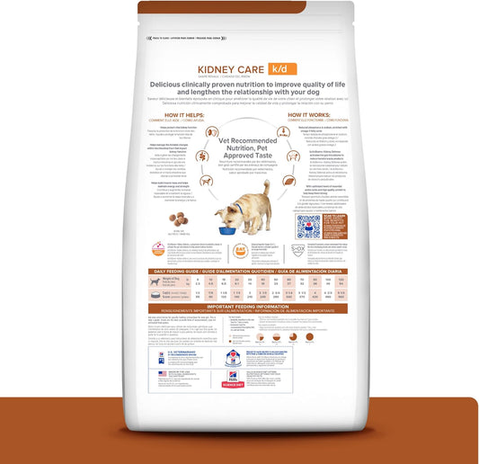 Hill'S Prescription Diet K/D Kidney Care With Chicken Dry Dog Food, Veterinary Diet, 27.5 Lb. Bag