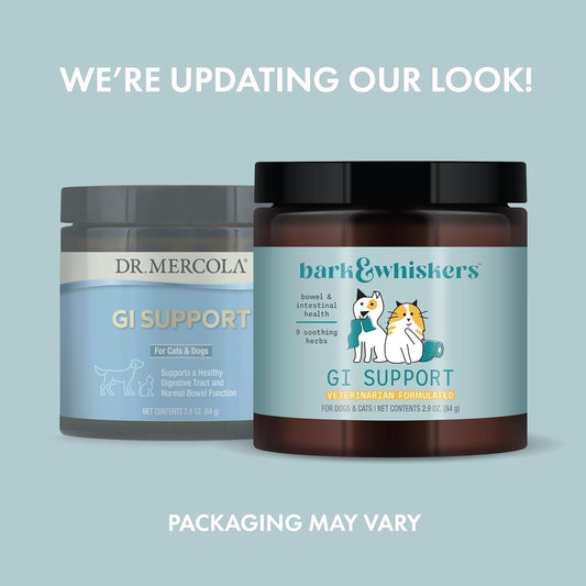 Bark & Whiskers Gi Support For Dogs & Cats, 2.90 Oz. (84 G), 60 Scoops, Supports Bowel And Intestinal Health, Veterinarian Formulated, Non-Gmo, Dr. Mercola
