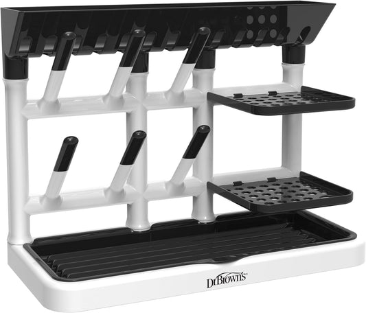 Dr. Brown'S Drying Tower, Stand-Up Drying Rack, Countertop Baby Bottle Drying With Organized Storage For Baby Essentials, Space Saving Vertical Rack
