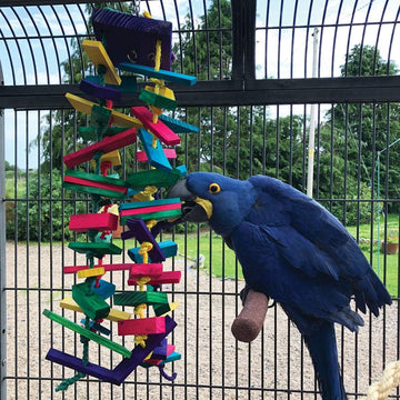 Northern Parrots Rainbow Tower Colourful Wood And Rope Cockatoo Parrot Toy