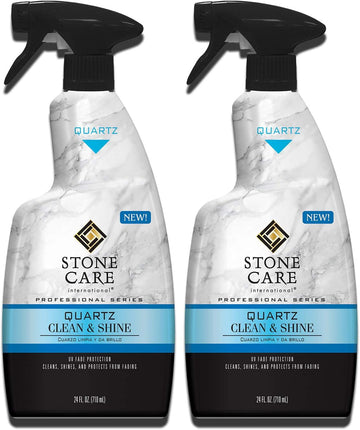 Stone Care International Quartz Cleaner and Polish - 24 Ounce (2 Pack) - Clean & Shine Your Quartz Countertops Islands and Stone Surfaces with UV Protection