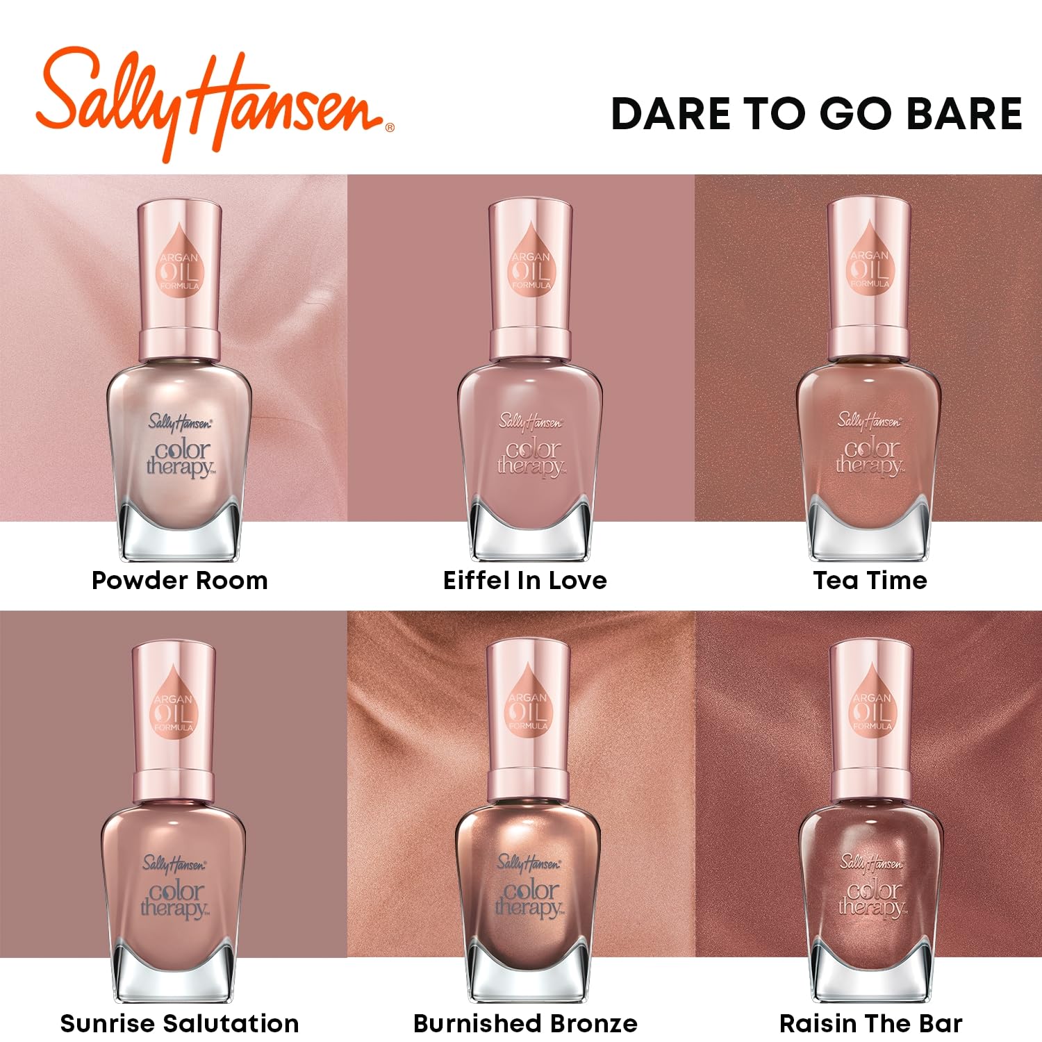 Sally Hansen Color Therapy Nail Polish, Raisin the Bar, Argan Oil Formula, 5 Oz, Nail Polish, Color Nail Polish, Nail Strengthener, Strong Nails, Nail Treatment, Growth Treatment : Beauty & Personal Care