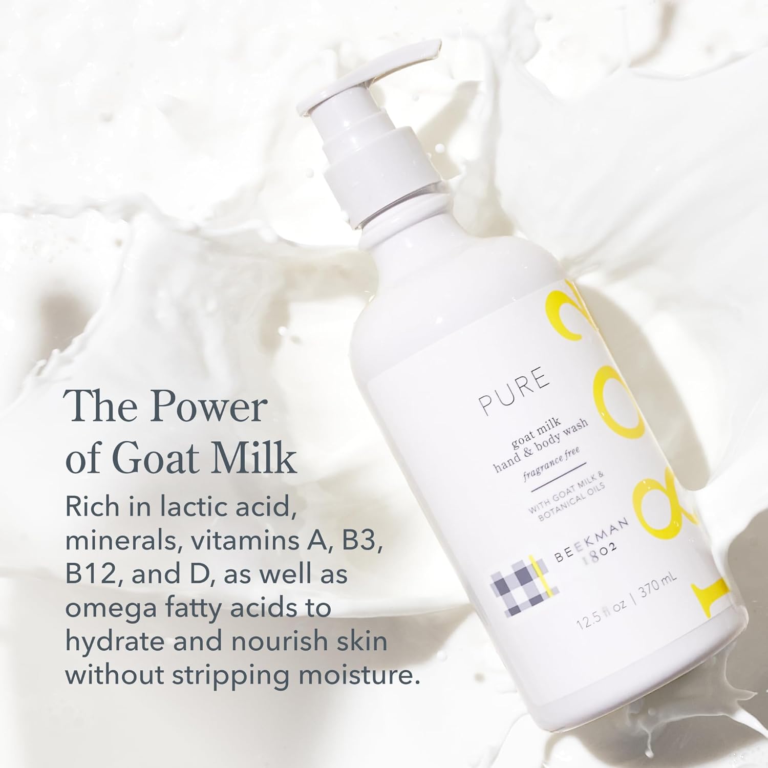 Beekman 1802 Goat Milk Hand Wash, Coconut Cream - Scented - 12.5 Fl Oz - Cleanses, Nourishes & Hydrates With Aloe Vera & Jojoba Seed Oil - Good For Sensitive Skin & Microbiome - Pump In, Ready For Use : Beauty & Personal Care