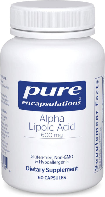 Pure Encapsulations Alpha Lipoic Acid 600 Mg - Ala Supplement For Liver Support, Antioxidants, Nerve Health, Cardiovascular Health & Carbohydrate Support - Premium Alpha Lipoic Acid - 60 Capsules