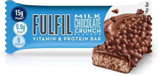 Fulfil Vitamin And Protein Bars (15 X 40G Bars) — Milk Chocolate Crunch - 15G High Protein, 9 Vitamins, Low Sugar