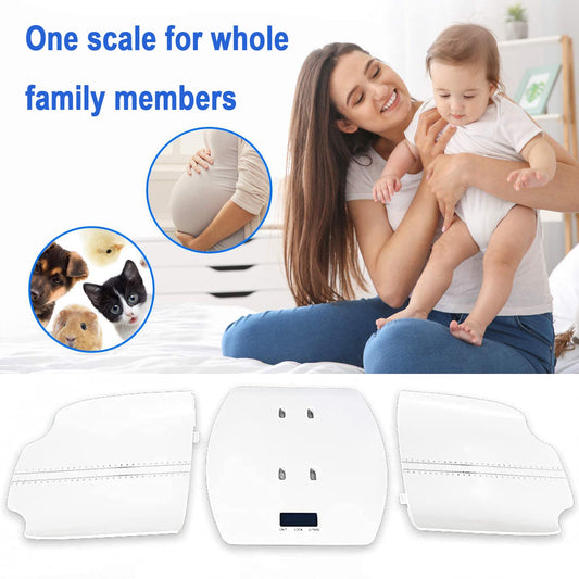 Baby Scale, Pet Scale, Multi-Function Toddler Scale, Digital Baby Scale, Blue Backlight, Weight and Height Track