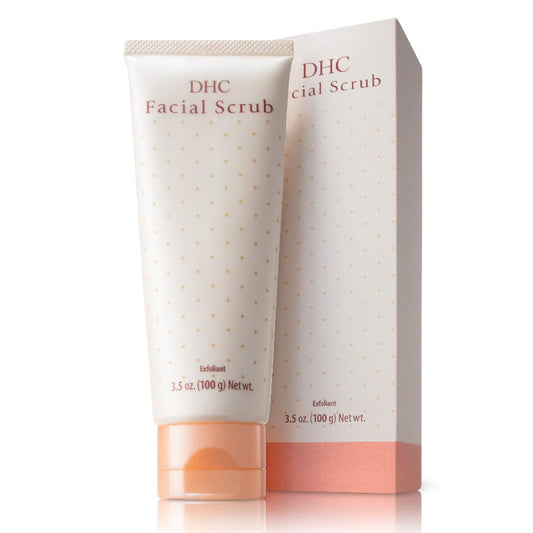 Dhc Facial Scrub, Gentle Exfoliating Scrub, Creamy Microbead-Free Cleanser, Smooth, Hydrating, Clearer-Looking Complexion, Ideal For All Skin Types, 3.5 Oz. Net Wt