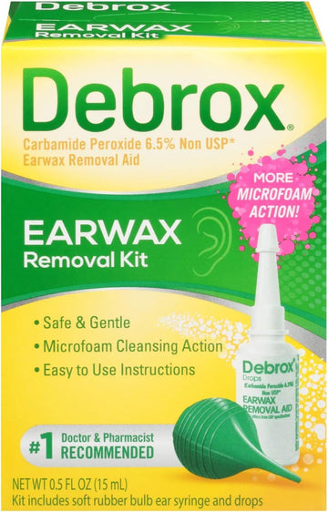 Debrox Earwax Removal Aid Kit, Washer & Drops, 0.5-Ounce Bottles (Pack of 2) by Debrox