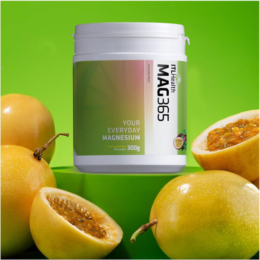 Mag365 | Itl Health | Ionic Magnesium Citrate | Healthy Metabolism, Tissue Formation & Bone Development | Develop & Maintain Healthy Teeth, Muscle Function & Heart Health | (Passion Fruit, 300G)