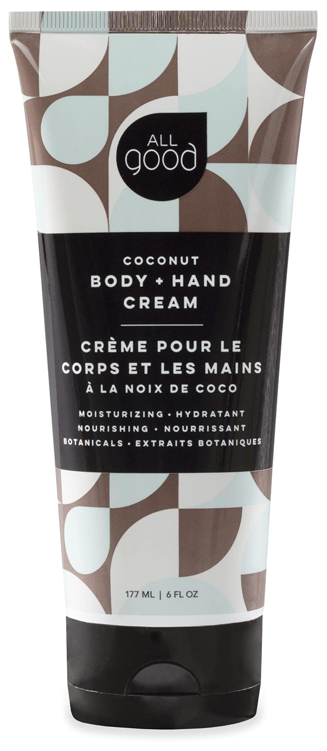 All Good Hand & Body Lotion W/Essential Oils - Moisturizing Organic Lotion W/Calendula, Cocoa Butter, Coconut & Rose Hip Oil - Non Gmo - Vegan - 6 Oz (Coconut)