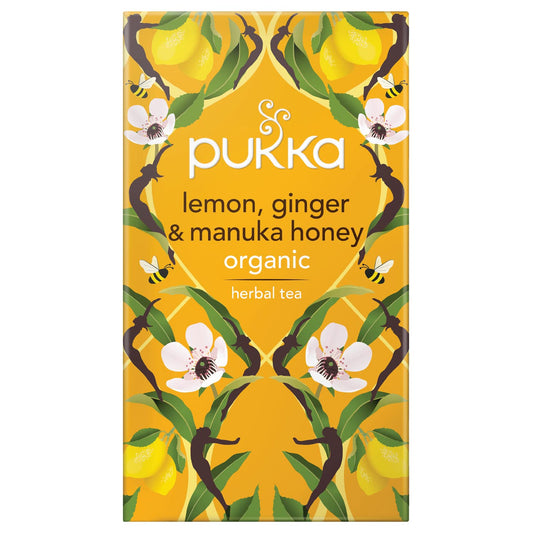 Pukka Organic Lemon Ginger Manuka Tea, 20 Ct