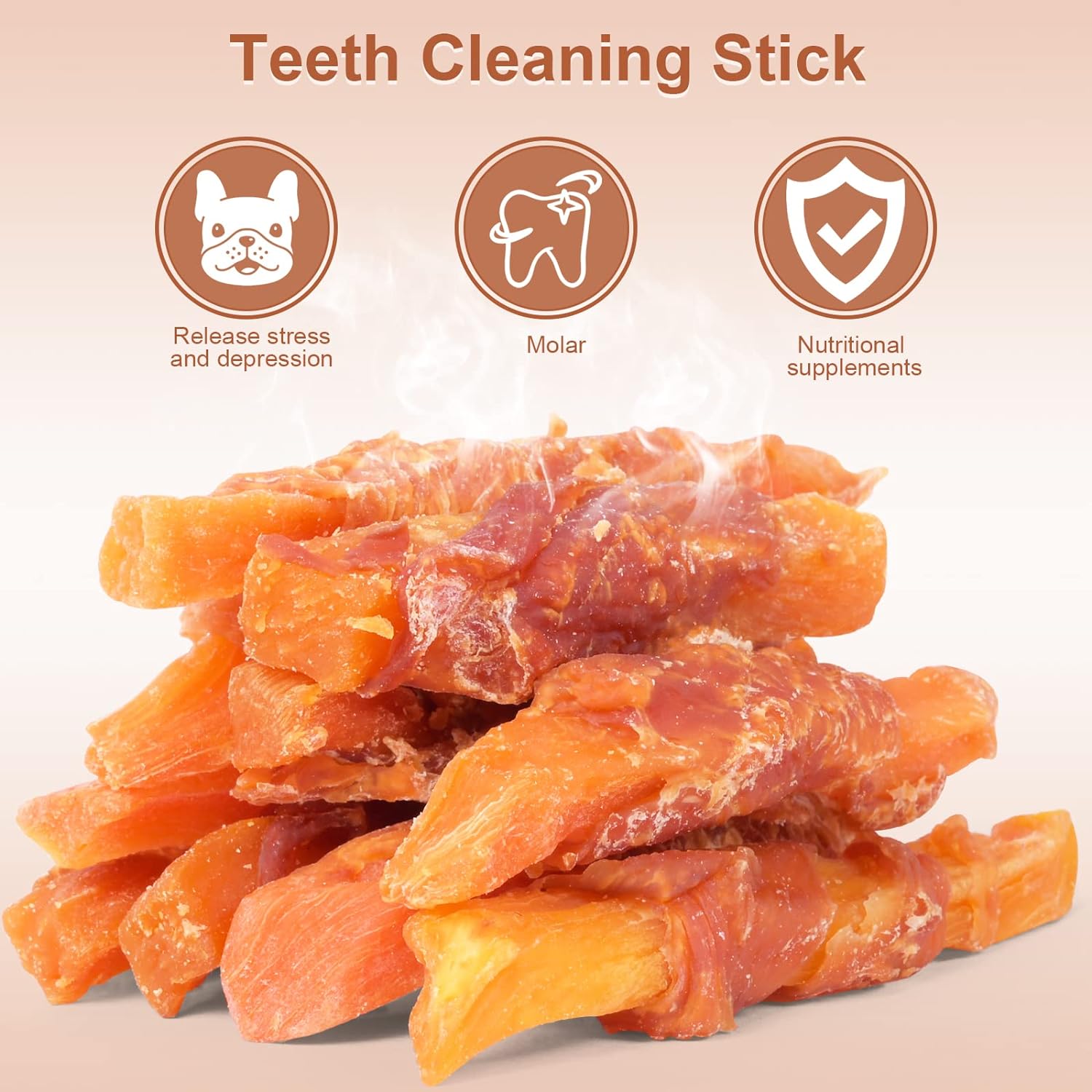Pawant Dog Treats Chicken Wrapped Sweet Potato Dog Treats, Puppy Training Snacks, Rawhide Free Treats 2lb : Pet Supplies