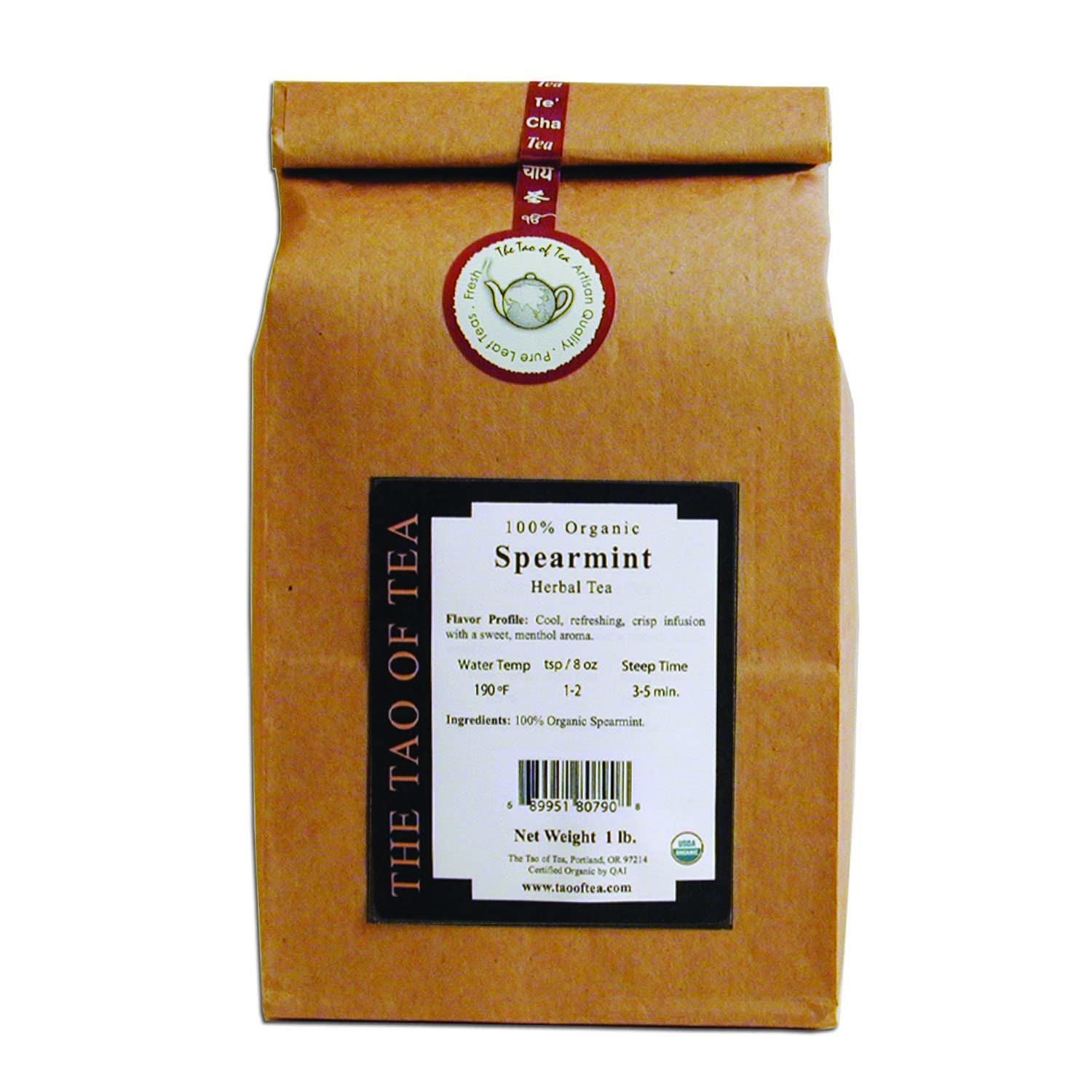 The Tao Of Tea Spearmint, 100% Organic Herbal Tea, 1-Pounds