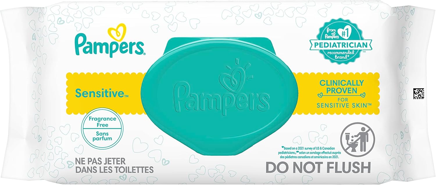 Pampers Baby Wipes Sensitive 1X, 56 Count
