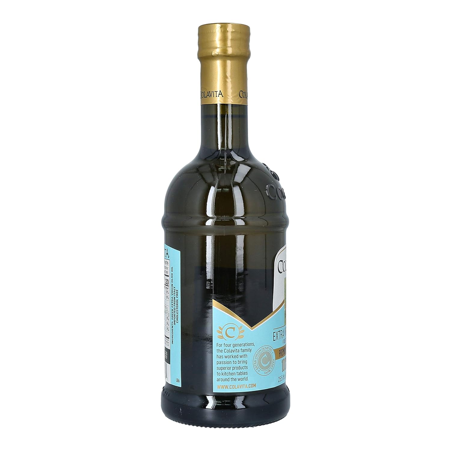 Colavita Greek Extra Virgin Olive Oil Pack of 2 Glass Bottle