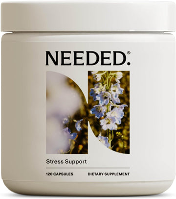 Needed. Stress Support - Herbal Blend Supporting Mood, Energy, And Hormone Balance For Women - Herbal Supplement Of Shatavari, Ashwagandha, Rhodiola - Non-Gmo - 30 Day Supply - 120 Capsules