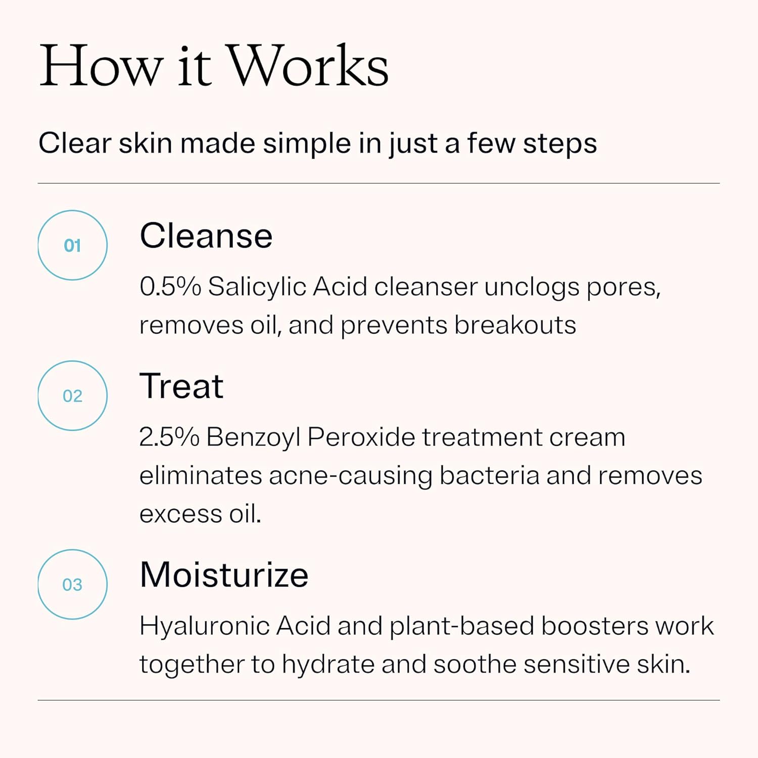 Mdacne 3 Step Benzoyl Peroxide Acne Treatment Kit - Benzoyl Peroxide Cream 2.5%, Salicylic Acid Cleanser, Niacinamide Moisturizer – Medicated Plant-Based Kit For Adult & Teen Acne, 30 Day Acne Kit : Beauty & Personal Care
