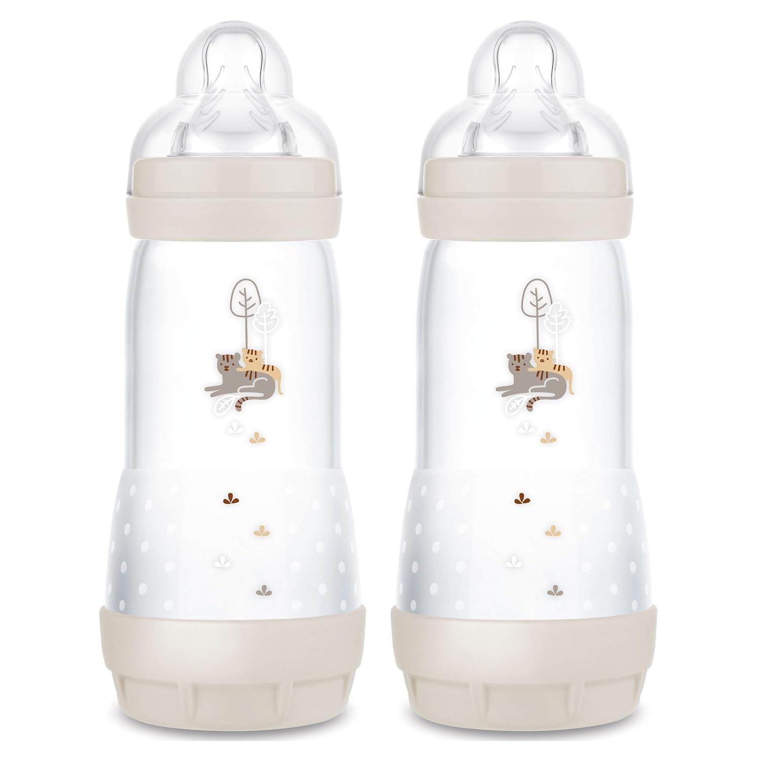 Mam 11Oz Easy Start Anti-Colic Baby Bottles, Fast Flow, Breastfeeding-Like Silicone Nipple, Reduces Colic, Gas, & Reflux, Easy-To-Clean, Bpa-Free, 4 Plus Months