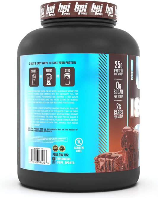 Bpi Sports Iso Hd Isolate Protein Chocolate Brownie - 69 Servings, 5.4 Pounds