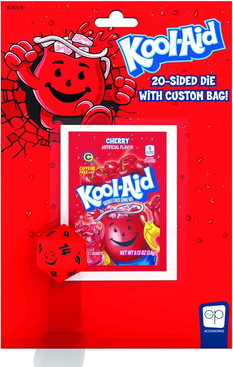 Kool-Aid 20-Sided Die | 36mm Large Collectible d20 with Kool-Aid Man Emblem | Polyhedral Die Great for Dungeons and Dragons or Game Night | Officially-Licensed Kool-Aid Merchandise : Health & Household