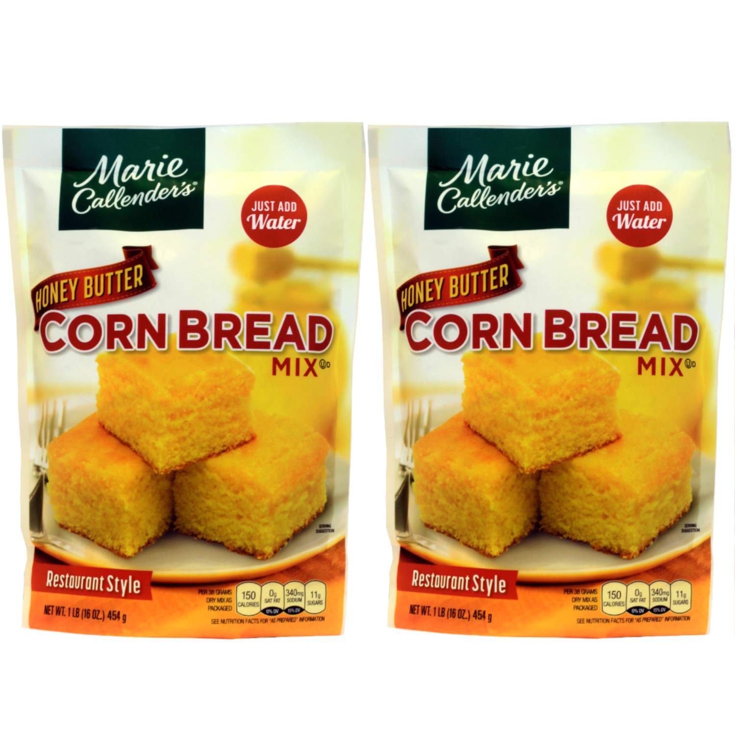 Marie Callender’s CornBread Mix, Honey Butter, Just Add Water, Mix, and Bake. Makes 8” Loaf (Pack of 2)