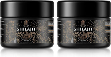 Shilajit Resin With Fulvic Acid & Trace Minerals, Original Siberian Pure Shilajit With 85+ Humic Acid Supplement For Energy & Immune System - 100 Serving / 50G (2 Pack), Gel