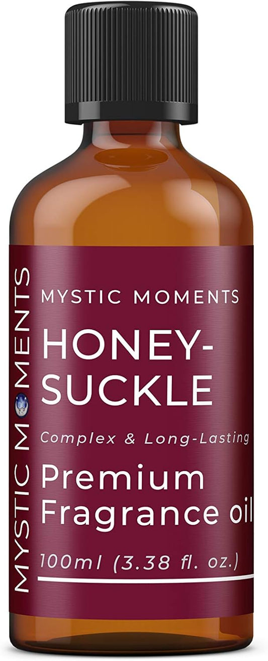 Mystic Moments | Honeysuckle Fragrance Oil - 100ml - Perfect for Soaps, Candles, Bath Bombs, Oil Burners, Diffusers and Skin & Hair Care Items