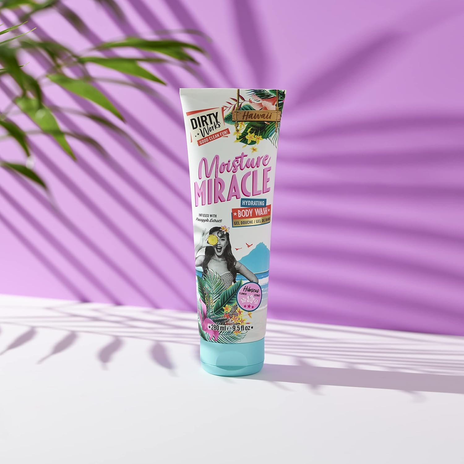 Dirty Works Moisture Miracle Hydrating Body Wash, Luxury Tropical Shower Gel, 280Ml : Beauty & Personal Care